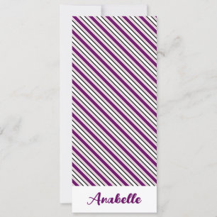 Persoonlijke paarse strepen bladwijzer