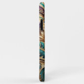 Persoonlijke Paarse Turquoise Groene Gouden Paisle Case-Mate iPhone Case (Achterkant/rechts)
