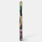 Persoonlijke Paarse Turquoise Groene Gouden Paisle Case-Mate iPhone Case (Achterkant/links)