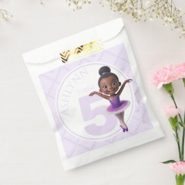 Persoonlijke paarse tutu ballerina verjaardag bedankzakje