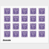 Persoonlijke Paarse Violet Daisy Vierkante Sticker (Vel)