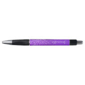 Persoonlijke Paarse Violet Ombre Glitter Pen (Voorkant)