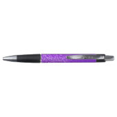 Persoonlijke Paarse Violet Ombre Glitter Pen (Achterkant)