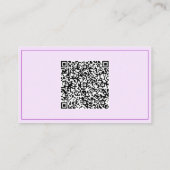 Persoonlijke paarse visitekaartjes met QR-code (Achterkant)