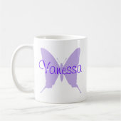 Persoonlijke Paarse Vlinder Koffiemok (Links)