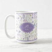 Persoonlijke paarse wilde bloemen mok (Links)