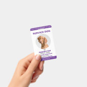 Persoonlijke paarse witte servicehond foto ID Badge (Handheld)