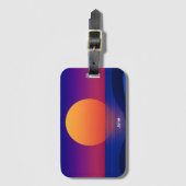 Persoonlijke Paarse Zonsondergang Bagage Label | O (Voorkant (verticaal))
