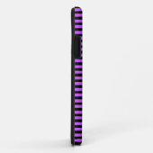 Persoonlijke Paarse, zwarte strippuitjes Case-Mate iPhone Case (Achterkant/rechts)