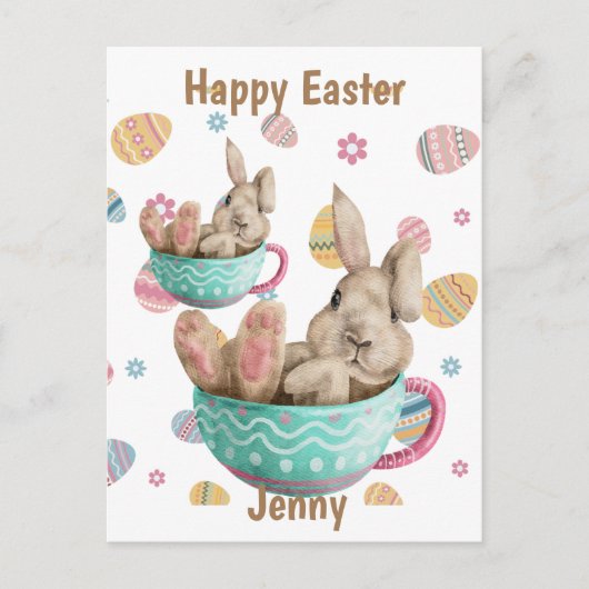 Persoonlijke paasbundel in teams feestdagenkaart (Voorkant)