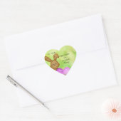 Persoonlijke paasbundelhartSticker voor Kinderen Hart Sticker (Envelop)