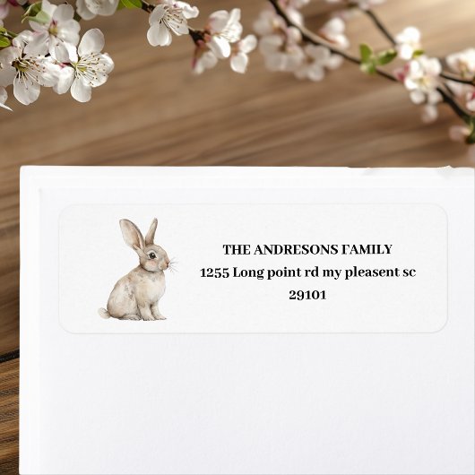 Persoonlijke paasbunny etiket