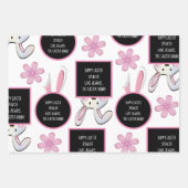 Persoonlijke paasbunny inpakpapier vel (Voorkant 3)