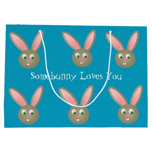 Persoonlijke paasbunny large cadeautasje (Achterkant)