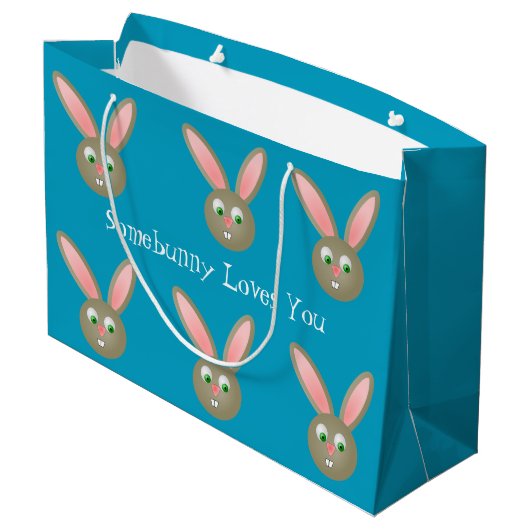 Persoonlijke paasbunny large cadeautasje (Achterkant Gekanteld)