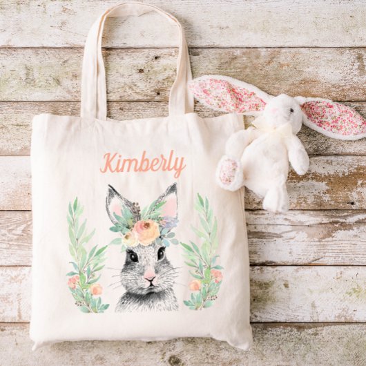 Persoonlijke paasbunny tote bag