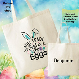 Persoonlijke paaseierenjacht tote bag