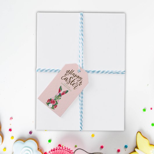 Persoonlijke Paashaas Bloemengiftlabels Cadeaulabel