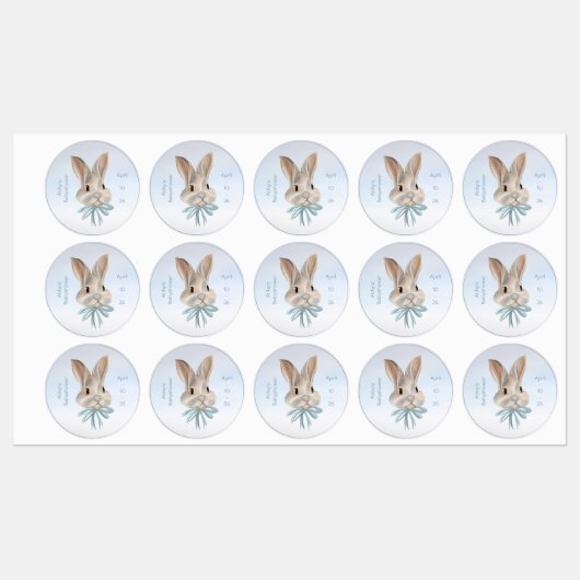 Persoonlijke Paashaas Sticker (Vel)