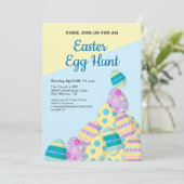 Persoonlijke paasjacht kleurrijke veer kaart (Staand voorkant)