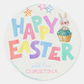 Persoonlijke paastickers ronde sticker (Voorkant)