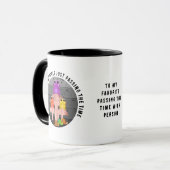 Persoonlijke paddenstoelen op tandproppen mok (Voorkant links)