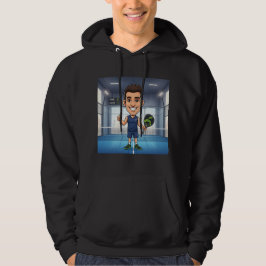 Persoonlijke Paddle Speler Cartoon Caricatuur Hoodie