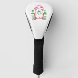 Persoonlijke Pagode Monogram golfhoofdhoes Golfheadcover