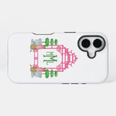 Persoonlijke Pagode Monogram iPhone 16 stevige hoe Hoesje (Achterkant horizontaal)