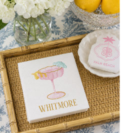 Persoonlijke Palm Beach Cocktail Coupe servet