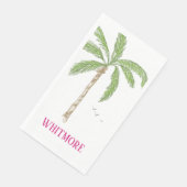 Persoonlijke Palm Beach Palmboom Servet (Hoek)