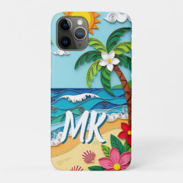 Persoonlijke palmbomen op het strand Case-Mate iPhone case