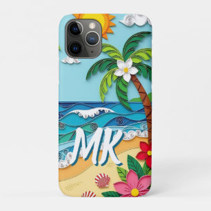 Persoonlijke palmbomen op het strand Case-Mate iPhone case