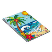 Persoonlijke palmbomen op het strand notitieboek (Rechterzijde)