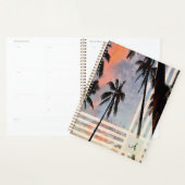 Persoonlijke palmboom zonsondergang planner (Display)