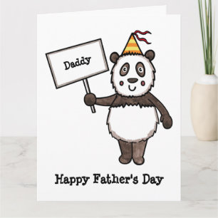 Persoonlijke Panda Feest Vaderdag Kaart