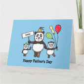 Persoonlijke Panda Feest Vaderdag Kaart (Voorkant)