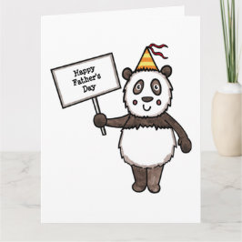 Persoonlijke Panda Feest Vaderdag Kaart
