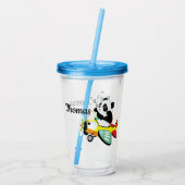 Persoonlijke Panda Flyer Voor Kinderen Acryl Drinkbeker (Achterkant)