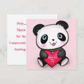 " persoonlijke panda - kaart " - bedankt (Voorkant / Achterkant)