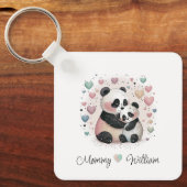 Persoonlijke Panda Love Baby Sleutelhanger (Voorkant)