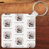 Persoonlijke Panda Love Baby Sleutelhanger (Achterkant)