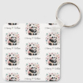 Persoonlijke Panda Love Baby Sleutelhanger (Achterkant)