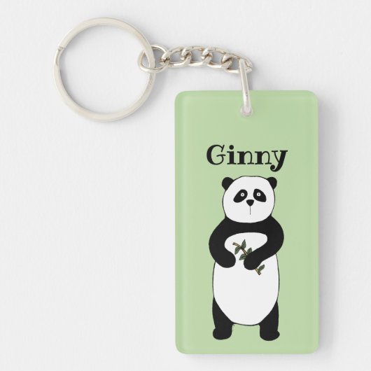 Persoonlijke Panda-Sleutelhanger Sleutelhanger (Voorkant)