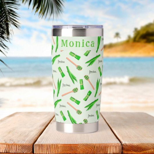 Persoonlijke Pandan-blad Geïsoleerde Drinkbeker (Strand (Gedraaid) )