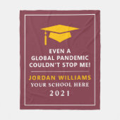 Persoonlijke pandemie - Afstuderen Klasse van 2021 Fleece Deken (Voorkant)