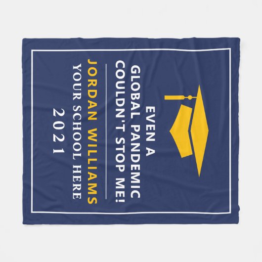 Persoonlijke pandemie - Afstuderen Klasse van 2022 Fleece Deken (Voorkant (Horizontaal))