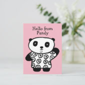 Persoonlijke Pandy de Panda Briefkaart (Staand voorkant)