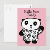 Persoonlijke Pandy de Panda Briefkaart (Voorkant / Achterkant)