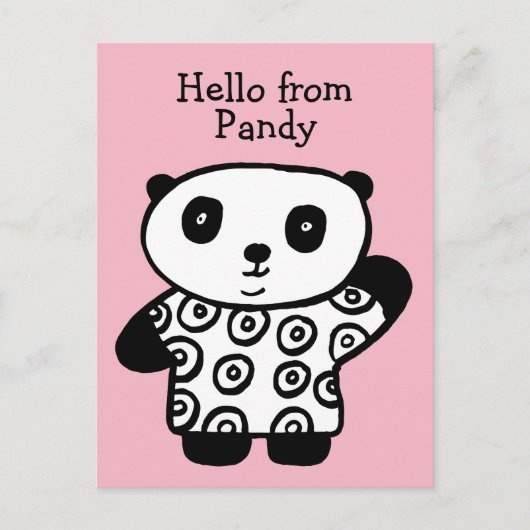 Persoonlijke Pandy de Panda Briefkaart (Voorkant)